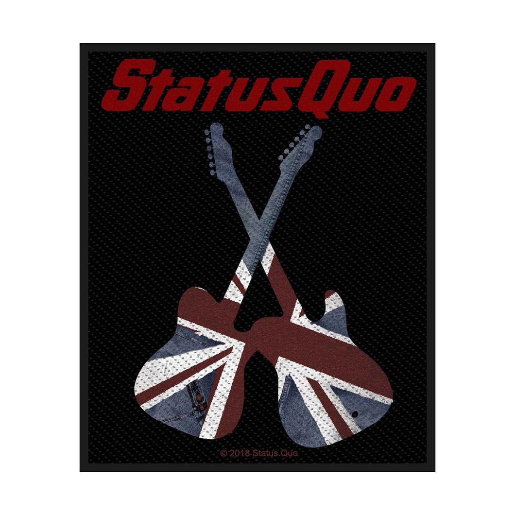 Officially Licensed Status Quo Union Jack Sew On Patch- Music Rock Patches