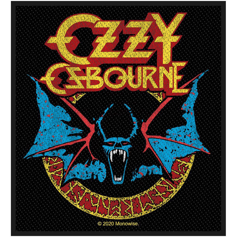 Officially Licensed Ozzy Osbourne Bat Sew On Patch- Music Rock Patches