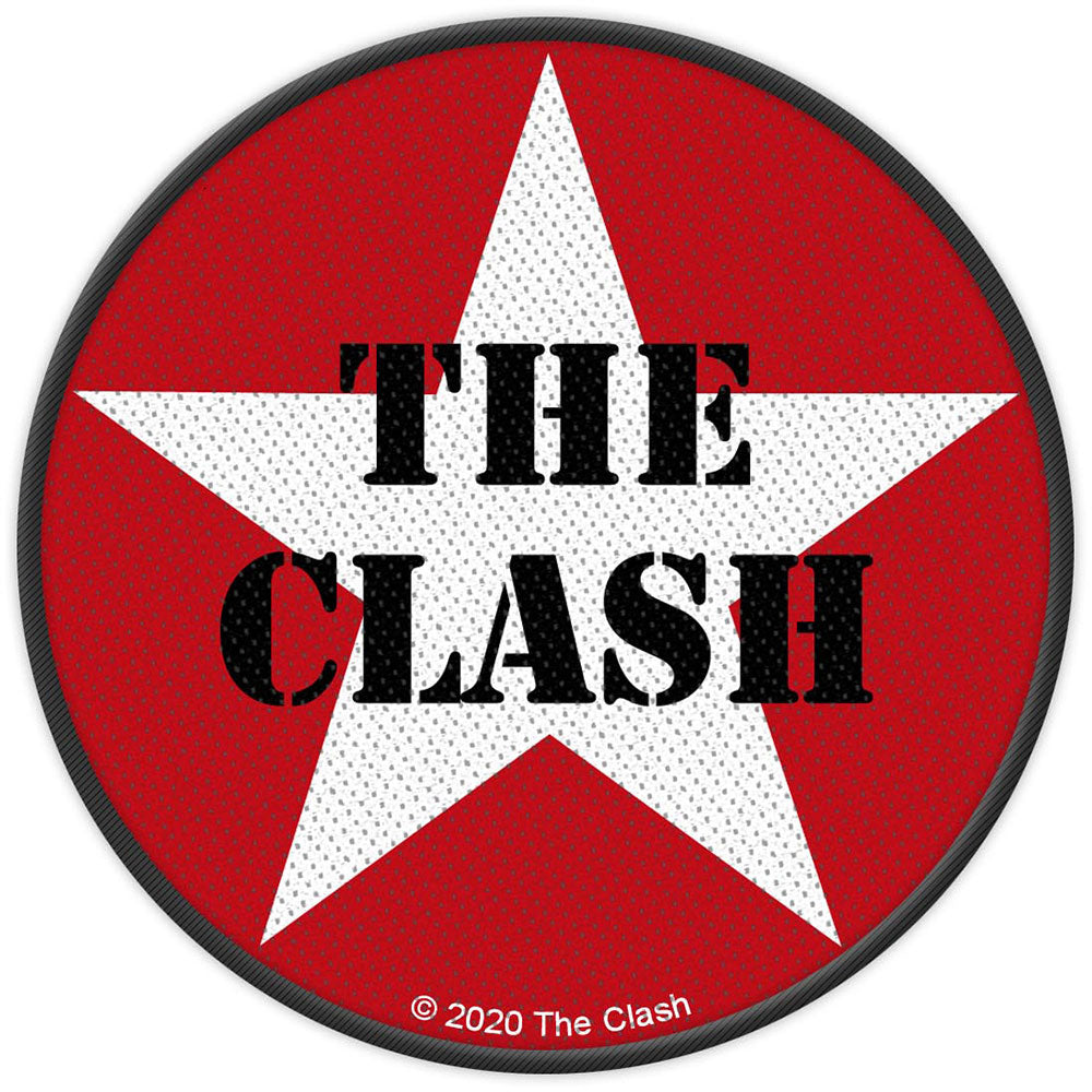 Officially Licensed The Clash Military Star Sew On Patch- Music Patches