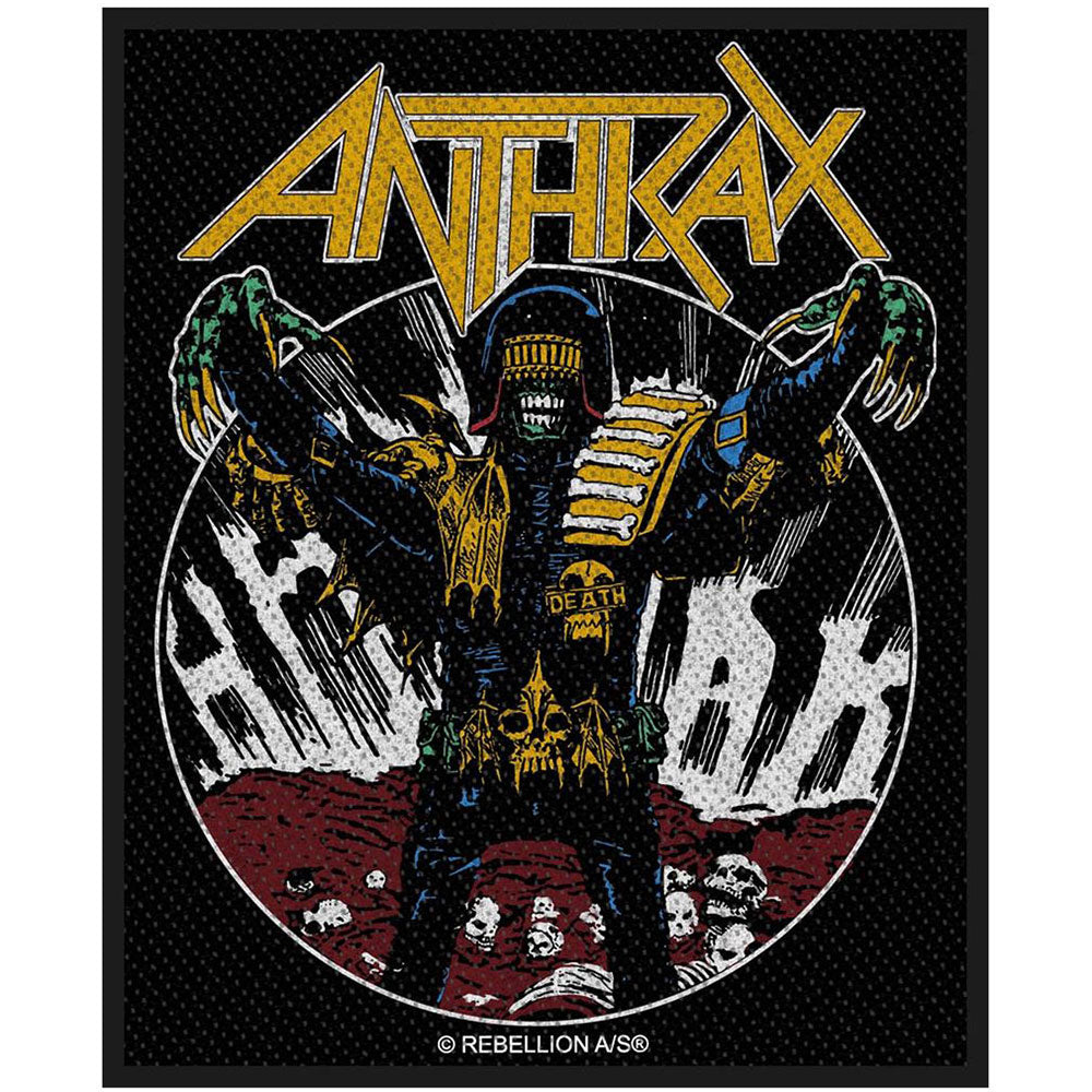 Officially Licensed Anthrax Judge Death Sew On Patch- Music Band Patches