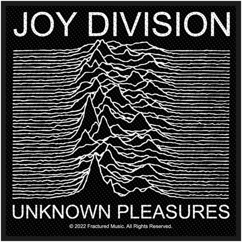 Officially Licensed Joy Division Unknown Pleasures Sew On Patch Music Band Patches