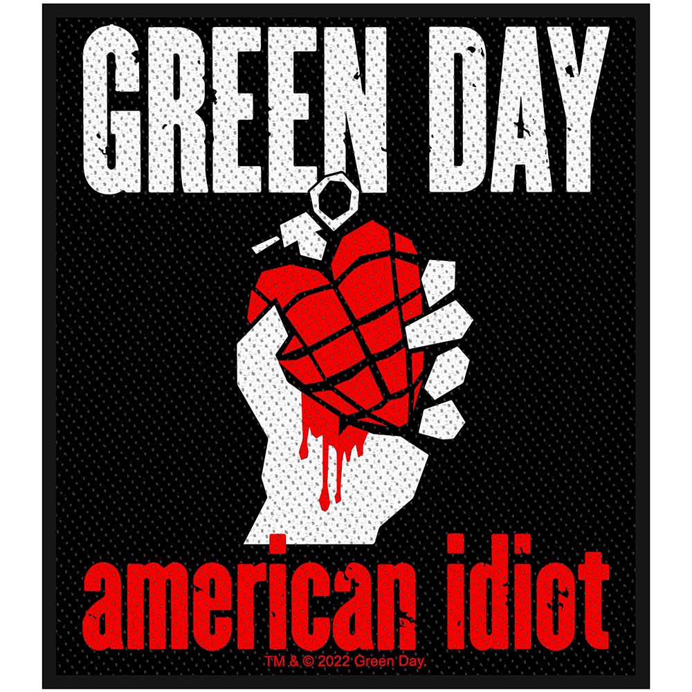 Officially Licensed Green Day American Idiot Sew On Patch- Music Band Patches