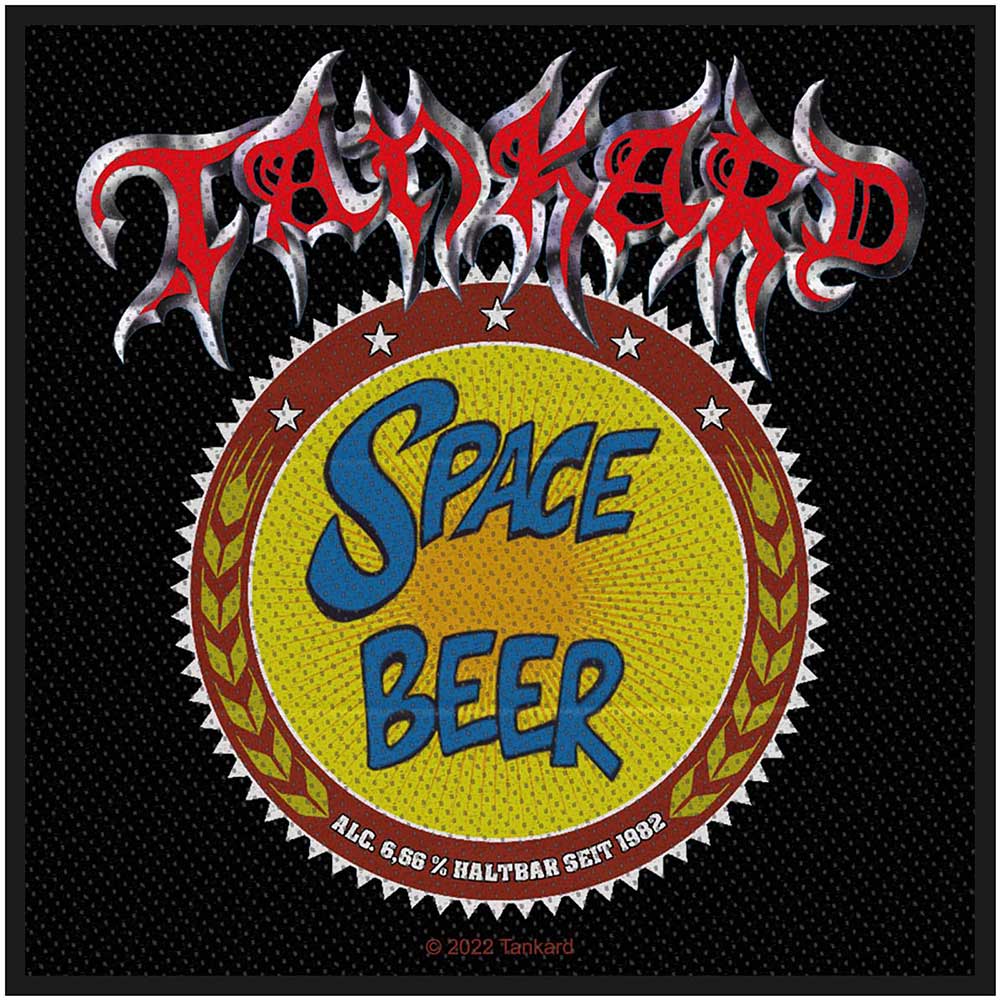 Officially Licensed Tankard Space Beer Sew On Patch- Music Band Patches