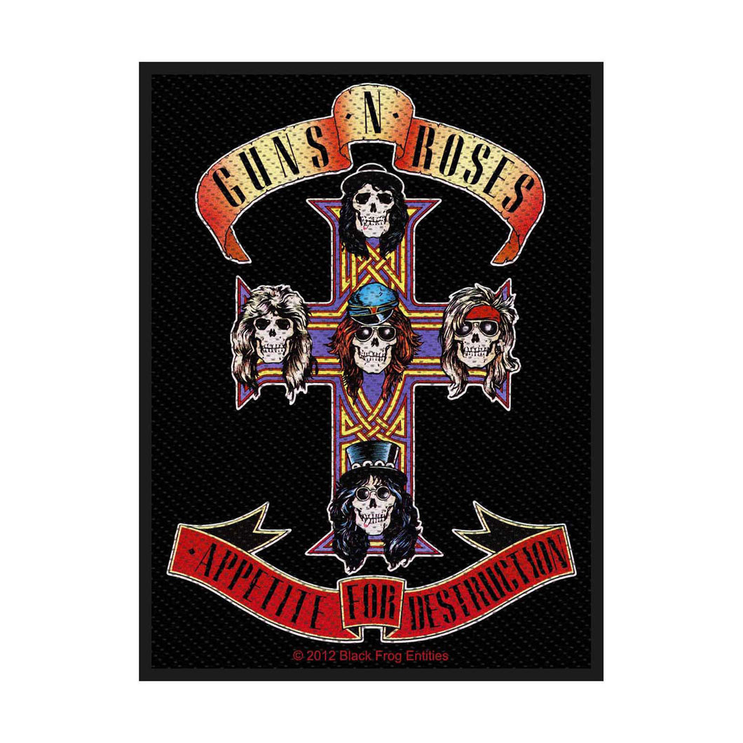 Officially Licensed Guns N Roses Appetite For Destruction Sew On Patch- Music Rock Patches