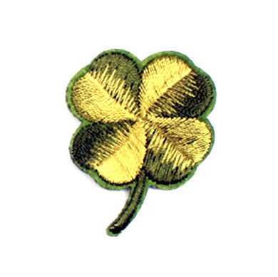 Four Leaf Clover Iron On Embroidered Patch- Ireland Lucky Green Flower Badge - HanDan Patches